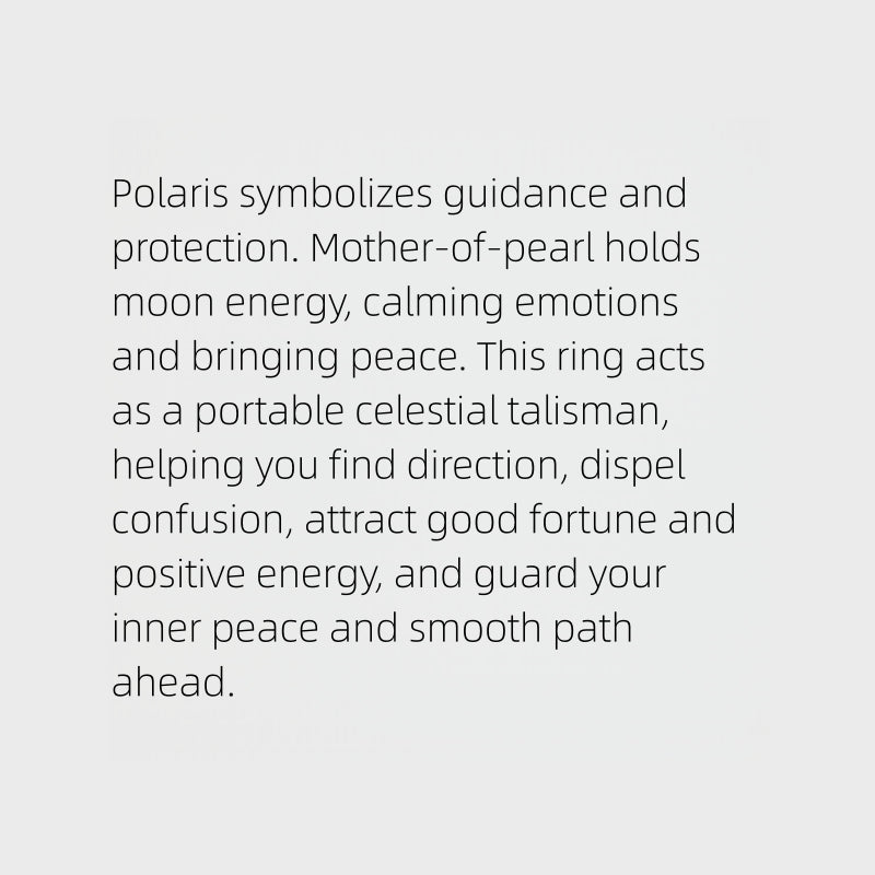 Polaris Mother-of-Pearl Open Ring - Guided by Light, Blessed by the Moon