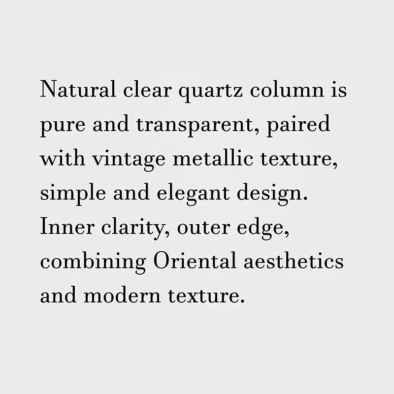 Natural Clear Quartz Point Drop Earrings