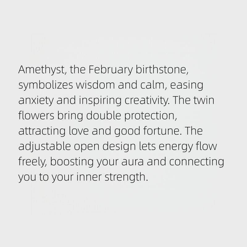 Natural Amethyst Flowers Ring - Quiet Protection, Gentle Wisdom