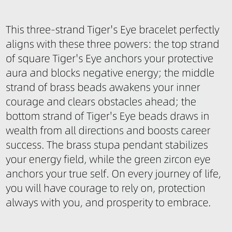 Stupa Zircon Natural Tiger Eye Bracelet