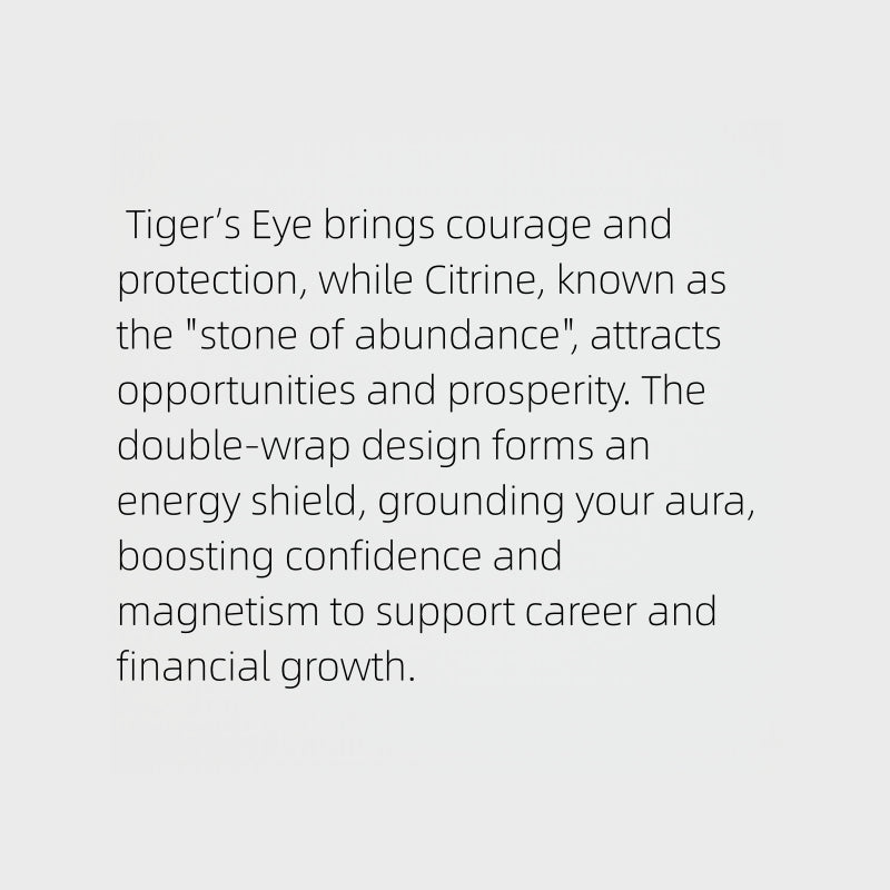 Natural Citrine & Tiger's Eye Bracelet - Success & Wealth