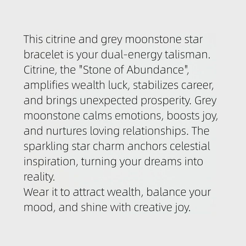 Lucky Star Citrine & Moonstone Bracelet