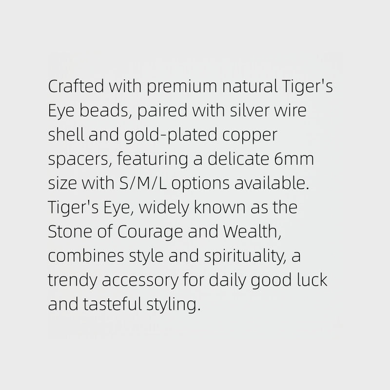 Triple Blessing Natural Tiger Eye Bracelet