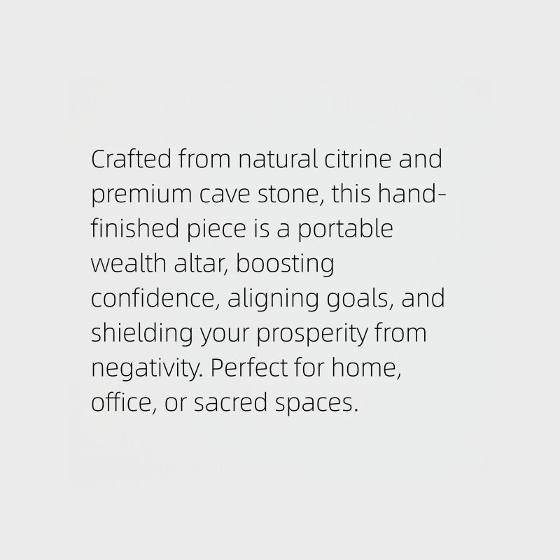 Natural Citrine Seven-Planet Wealth Grid for Wealth Attraction & Success