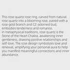 Rose Gold Natural Crystal Love Ring