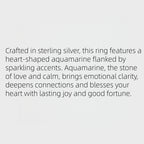 Teardrop Crown Aquamarine Ring - Eloquence & Popularity Booster