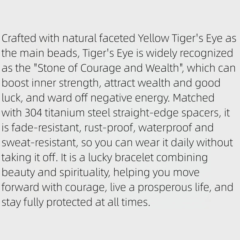 Prism Strength Natural Tiger Eye Bracelet