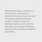 Hetian Jade Twist Band Flower Ring - Calm Energy, Lasting Luck