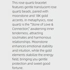 Bracelet en cristal naturel Amour Rose