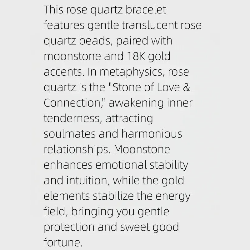 Pink Amour Natural Crystal Bracelet