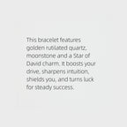 Bracelet en cristal naturel Étoile de David
