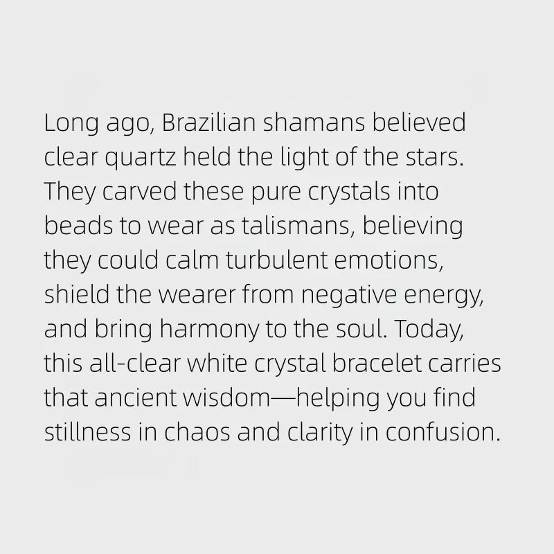 Pure Harmony Natural Crystal Bracelet