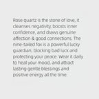 Renard à neuf queues en quartz rose – Charme et protection spirituelle