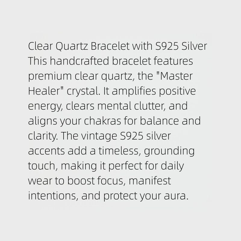 Timeless Pure Natural Crystal Bracelet