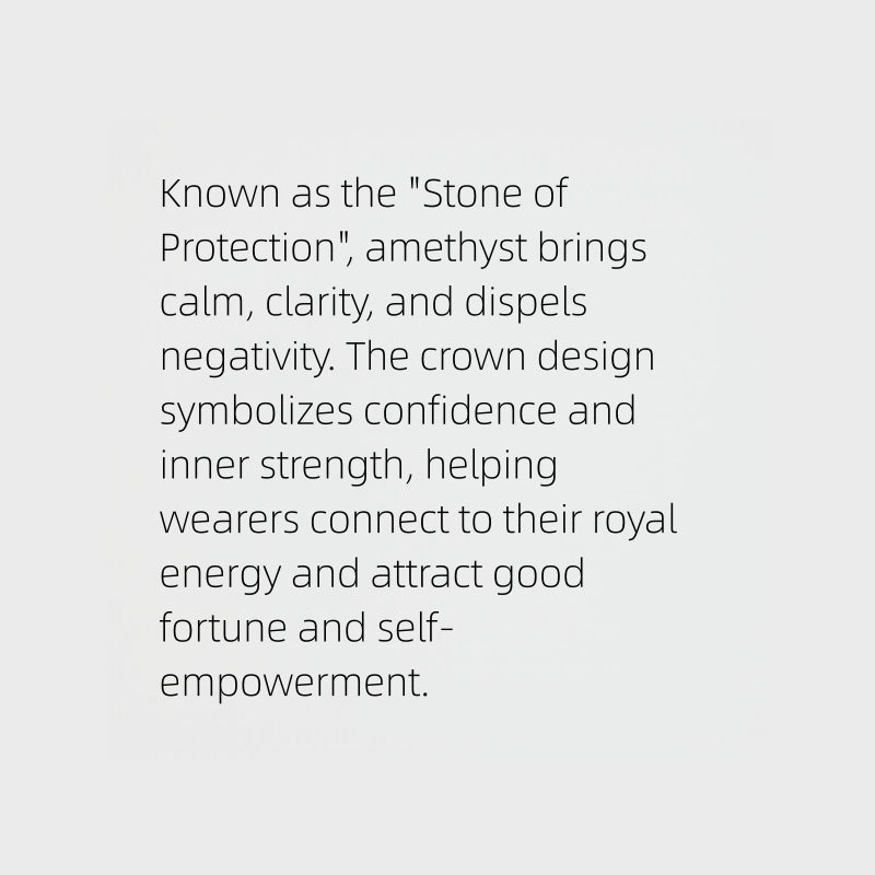 Natural Amethyst Crown Ring – Calm Mind, Clear Luck
