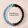 Bracelet Aigue-Marine et Obsidienne Guérison Océanique