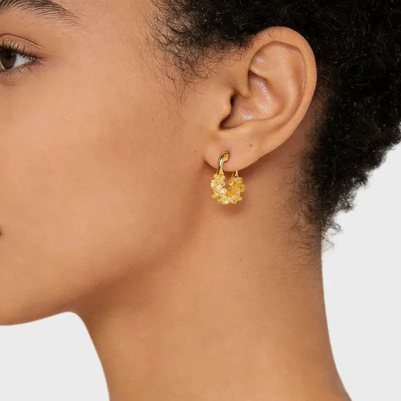Natural Citrine Vibe Stud Earrings