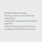 Boucles d'oreilles pendantes en citrine naturelle