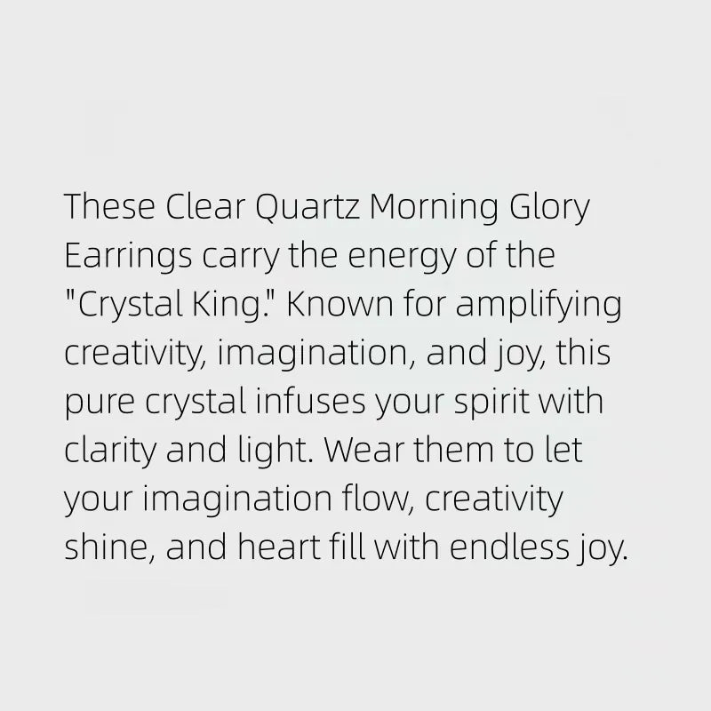Morning Glory Clarity Clear Quartz Earrings