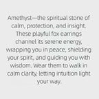 Clous d'oreilles naturels en améthyste Mystic Fox