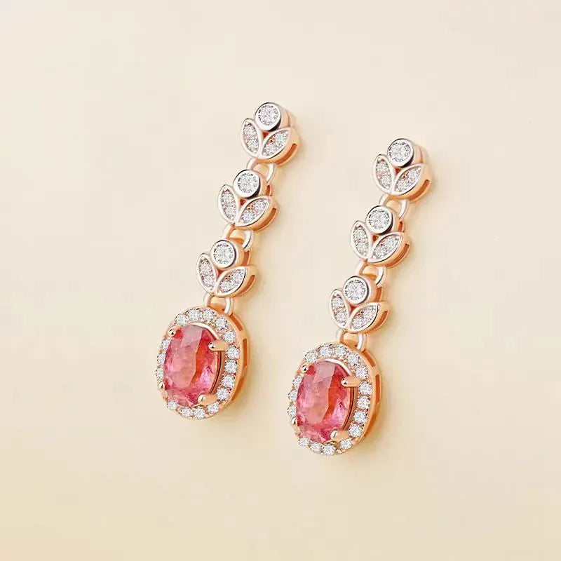 Blossom Natural Crystal Drop Earrings