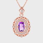 Collier en cristal naturel « Lavender Glow »