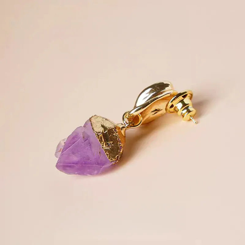Amethyst Whisper Drop Earrings