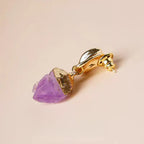 Boucles d'oreilles pendantes murmure en améthyste naturelle