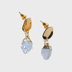 Boucles d'oreilles aigue-marine naturelle Clarté & Courage