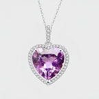 Écho du collier en cristal naturel Purple Heart