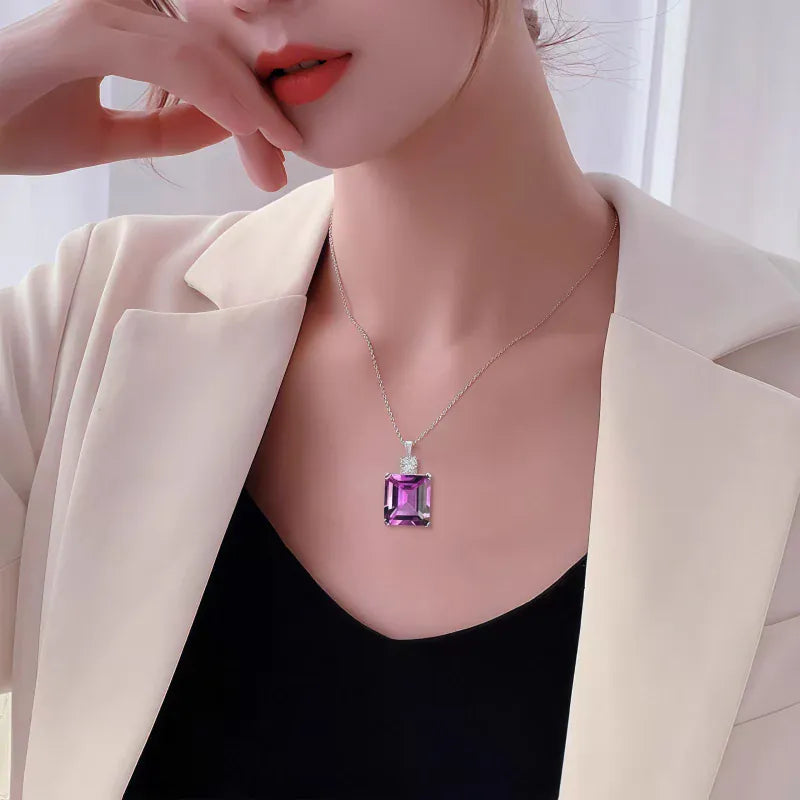 Ethereal Violet Natural Amethyst Necklace