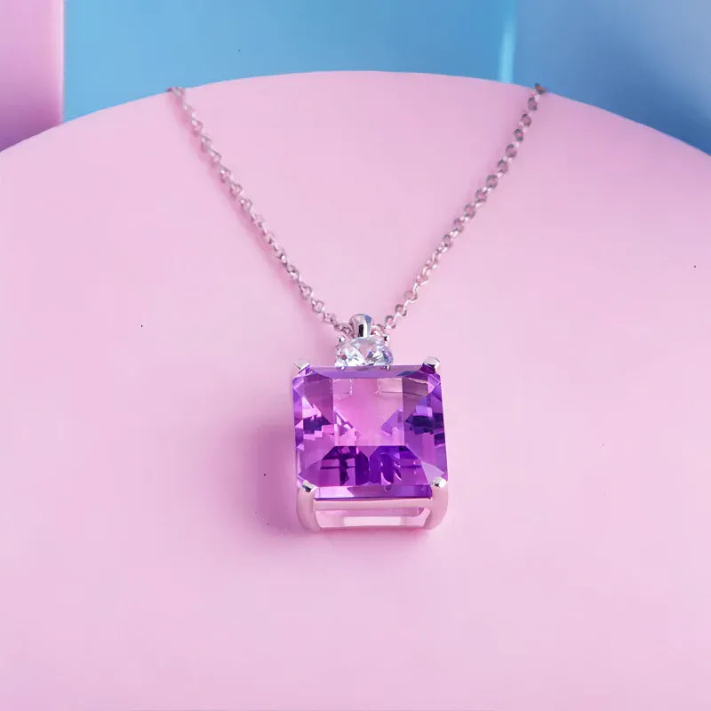 Ethereal Violet Natural Amethyst Necklace