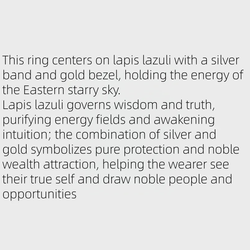 Classic Lapis Lazuli Indigo Ring