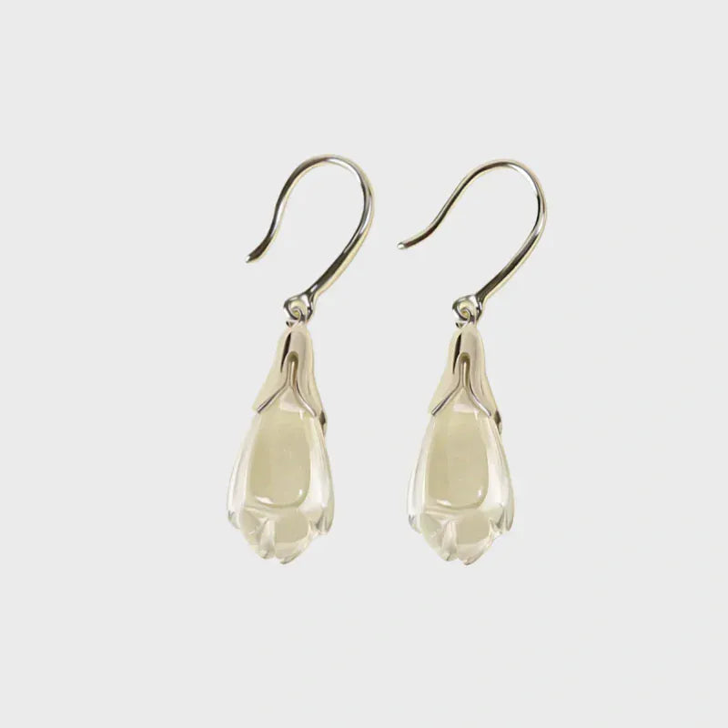 Magnolia Natural Crystal Drop Earrings