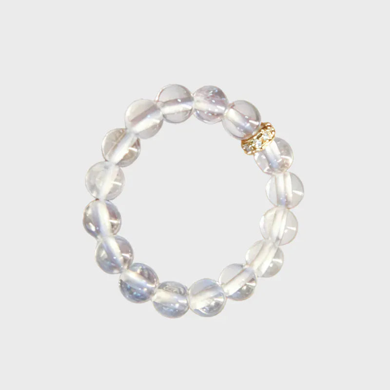 Natural Clear Quartz Power Luck Ring