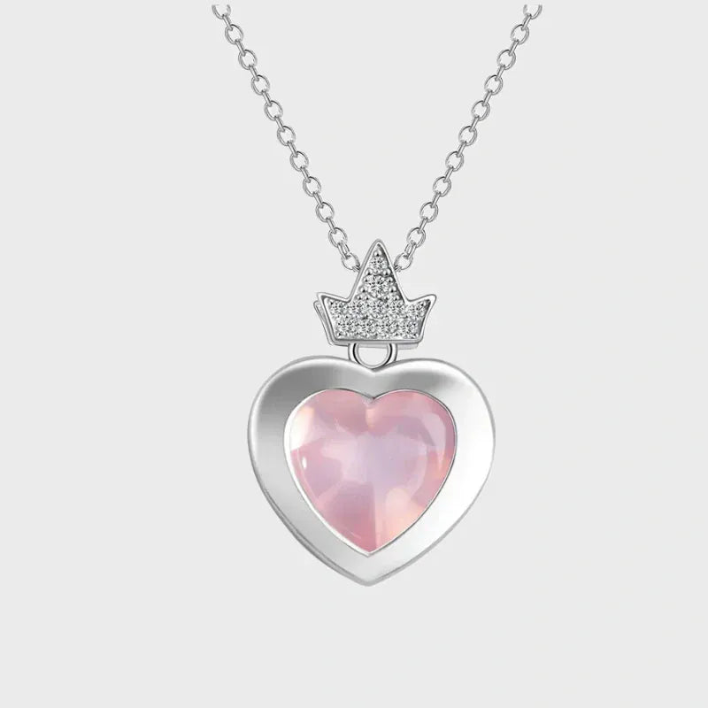 Lover’s Tiara Natural Rose Quartz Necklace