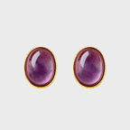 Boucles d'oreilles de protection apaisantes en améthyste naturelle