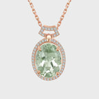 Collier en cristal naturel « Lumière verdoyante »