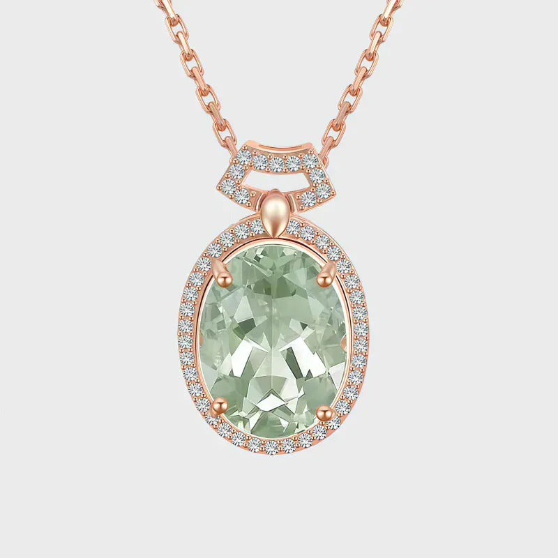 Verdant Glow Natural Crystal Necklace