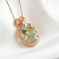 Collier en cristal naturel « Lumière verdoyante »