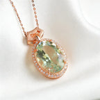 Collier en cristal naturel « Lumière verdoyante »