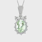 Collier en cristal naturel couronne vintage