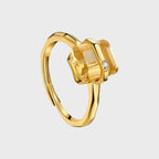 Bague en citrine naturelle « aimant à richesse »