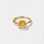 Bague en citrine naturelle « aimant à richesse »