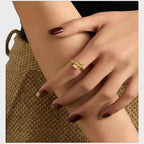 Bague en citrine naturelle « aimant à richesse »