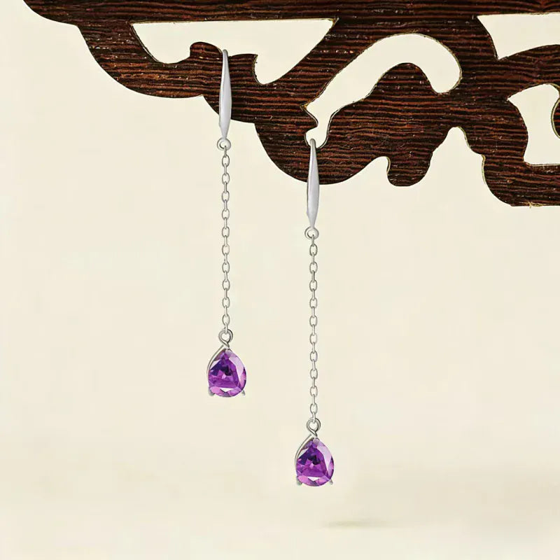 Natural Crystal Lira Vantage Earrings