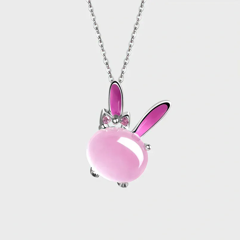 Ethereal Bunny Natural Crystal Necklace