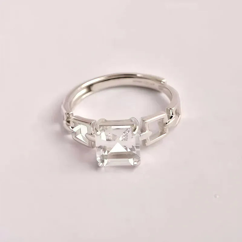 Linka Square Natural Clear Crystal Ring