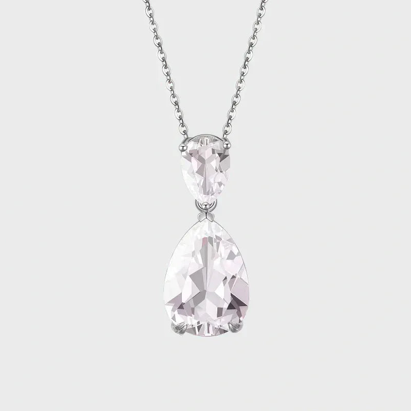 Star Drop Natural Crystal  Necklace