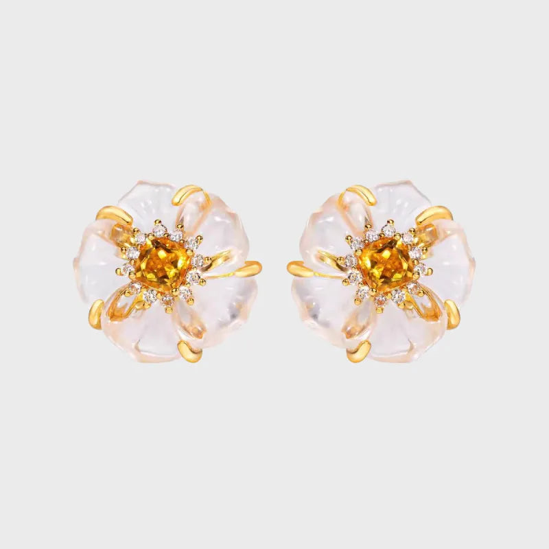 Lumina Fervor Natural Crystal Earrings